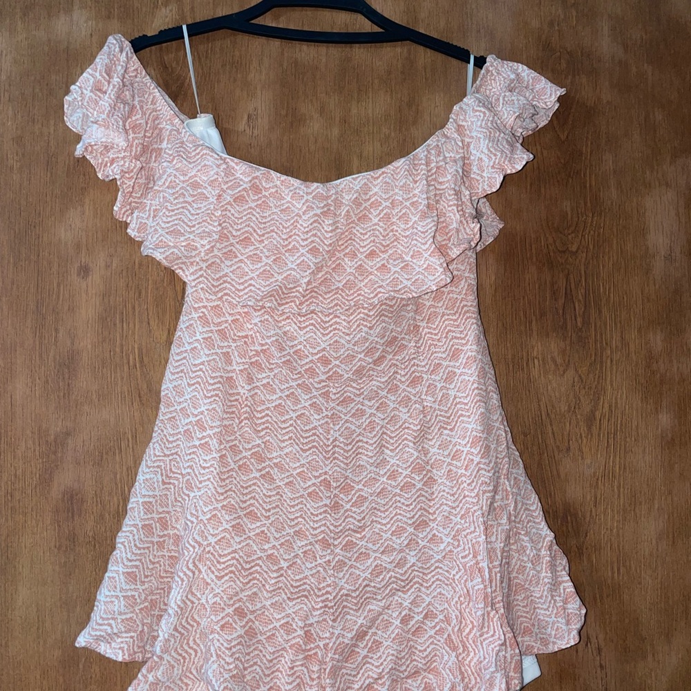 Pink and White Romper